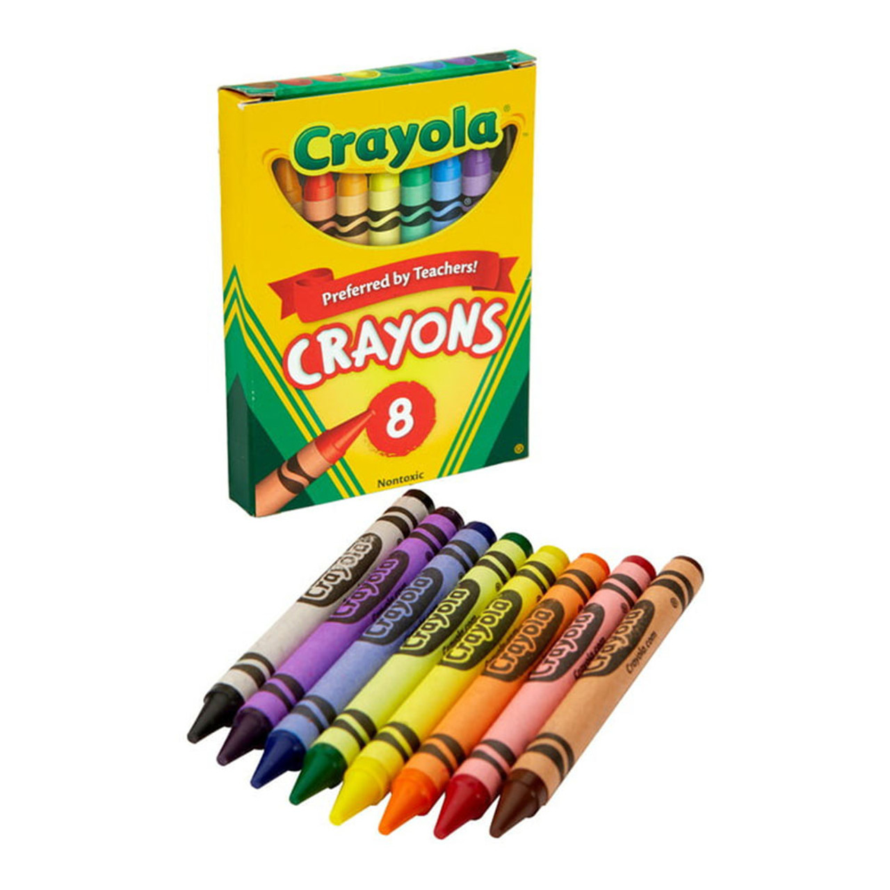 Crayola Classic Color Nontoxic Crayons Assorted, Preferred By Teacher With  Hang Tab, 8 Ea